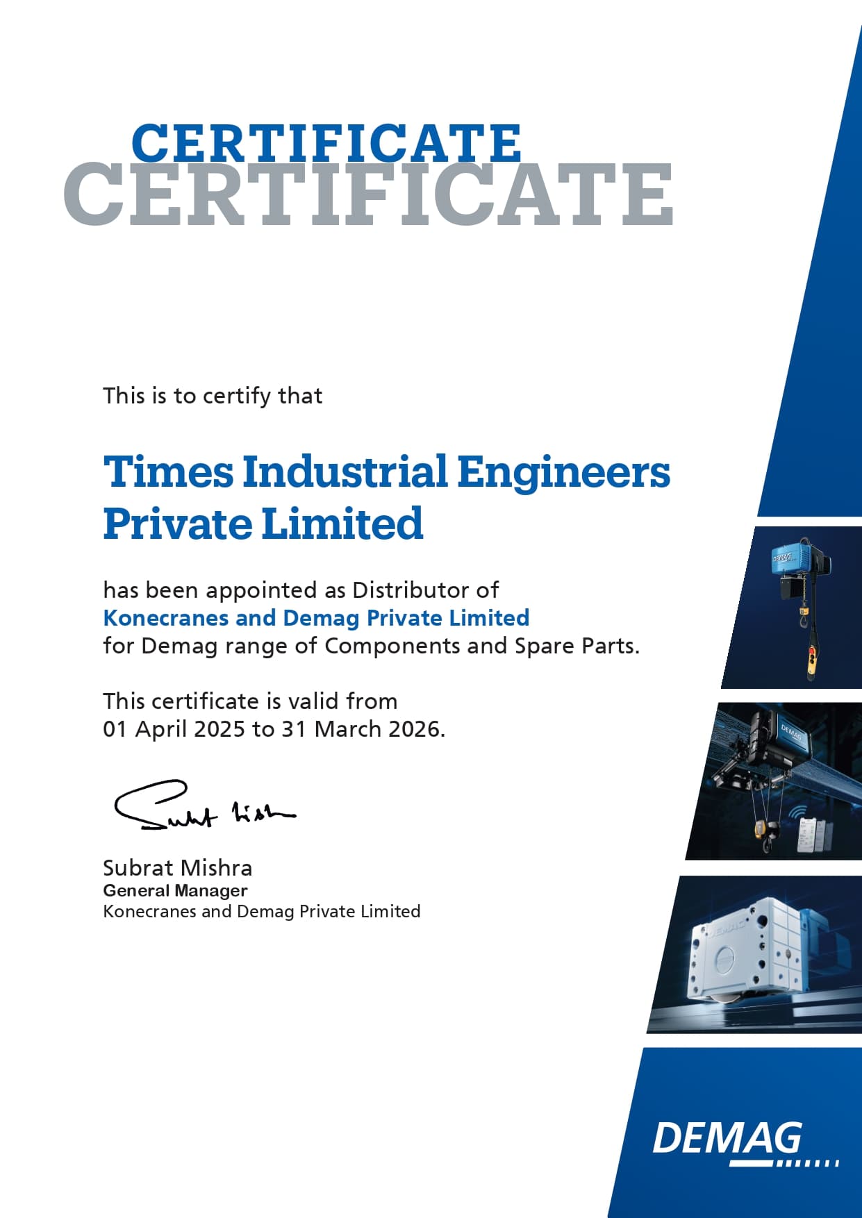 Certificate 2